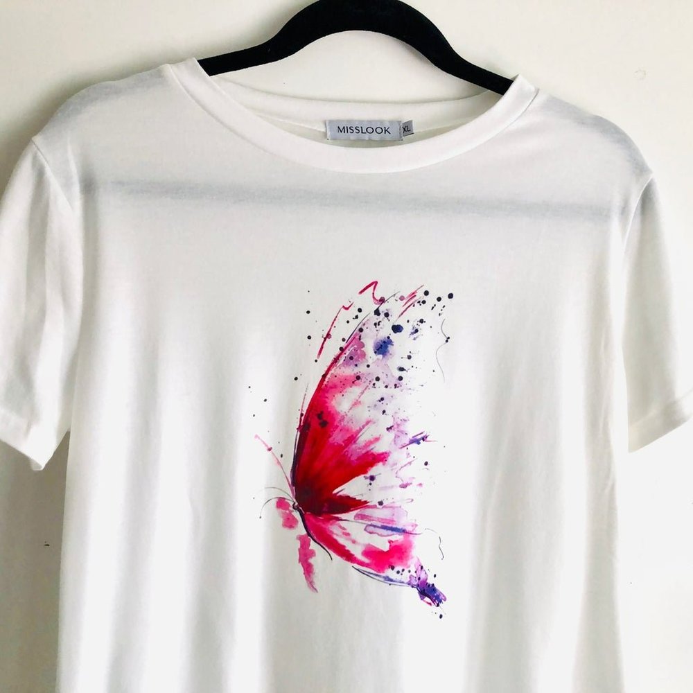 Women’s XL Butterfly Top, NWOT, Cotton Blend